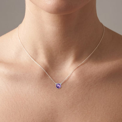 925 Sterling Silver Cute Cat Necklace with Birthstone Pendnat Hypoallergenic Jewelry Gifts for Women Cats Lovers Best Friend Sister Mom Wife Valentines Mothers Day Christmas Birthday